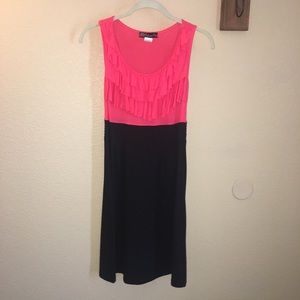 Coral/Black Dress, Jr. MED